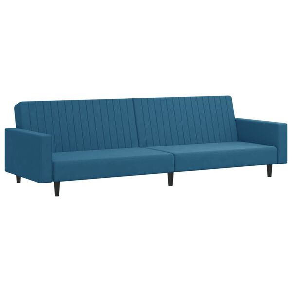 vidaXL Sofa Set Blue Velvet, wood, foam Medium