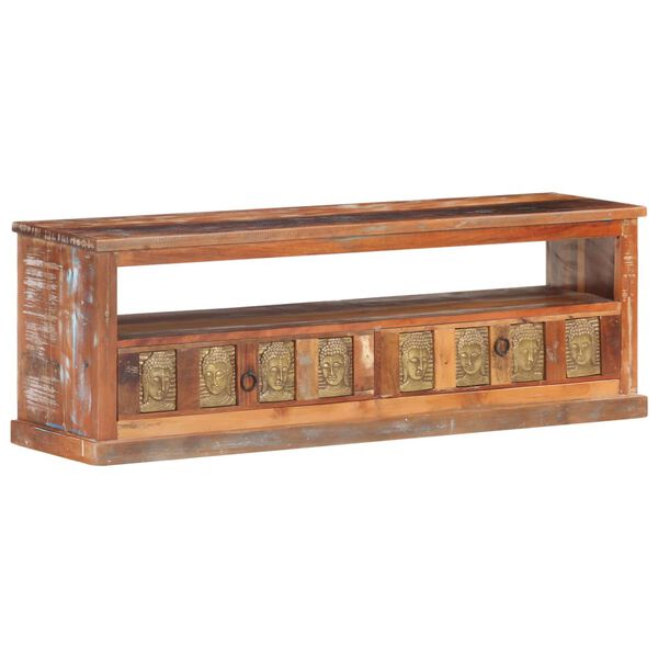 vidaXL TV Stand with Buddha Cladding 47.2"x11.8"x15.7" Reclaimed Wood