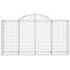 vidaXL Gabion Basket Set of 10 Silver Galvanized Iron