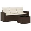 vidaXL Garden Sofa Set Brown PE rattan Standard Modular