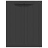 vidaXL Outdoor Storage Cabinet Black Polypropylene Compact