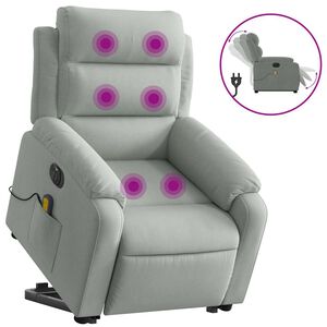 vidaXL Electric Stand Up Massage Recliner Chair Light grey
