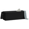 vidaXL Storage Bench Black PVC, engineered wood