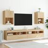 vidaXL Tv Cabinet Sonoma Oak Engineered wood, Glass 15.9 x 11.8 x 23.6 in