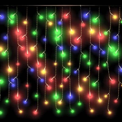 vidaXL LED Curtain Icicle Lights 393.7" 400 LED Colorful 8 Function