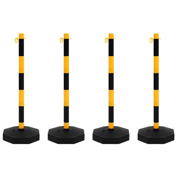 vidaXL Chain Post Set with 32.8 ' Plastic Chain