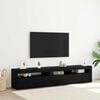 vidaXL TV Cabinet 2 pcs Black Oak 76.77 x 13.78 x 15.75 in