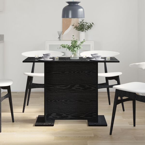 vidaXL Dining Table Black oak 43.3" x 23.6" x 29.5" Engineered wood