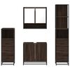 vidaXL Bathroom Furniture Set Brown oak Engineered wood, Metal varied