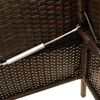 vidaXL Garden Bench Brown PE rattan, powder-coated steel Compact