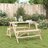vidaXL Picnic Table With Bench Natural Wood Solid fir wood Standard