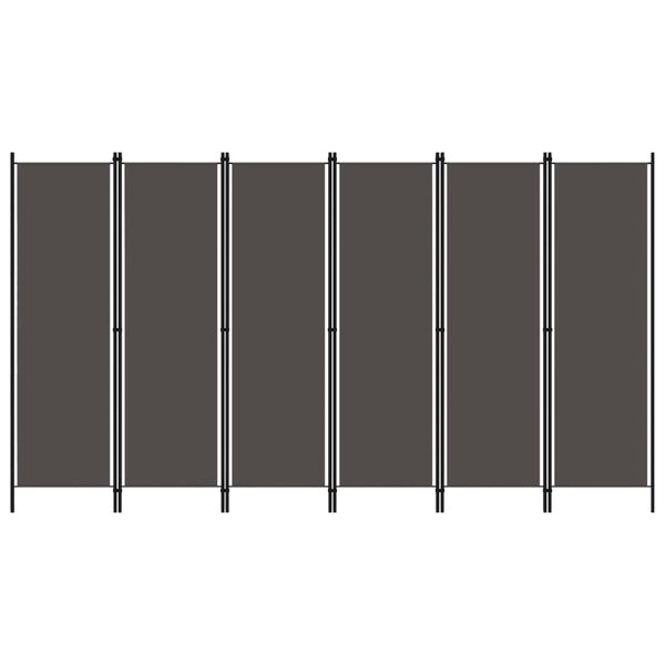 vidaXL 6-Panel Room Divider Anthracite 118.1"x70.9"