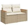 vidaXL Garden Sofa Set Beige PE rattan Large Modular Garden Sofa Set