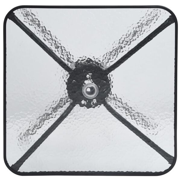 vidaXL Garden Dining Set Black Steel, Tempered Glass, Plastic Rattan