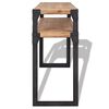 vidaXL Console Table Brown and Black 100% Solid Acacia Wood and Steel