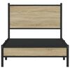 vidaXL Bed Frame Sonoma Oak Steel Small Single Bed Frame Rectangular