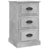 vidaXL Bedside Cabinet Concrete Grey Engineered Wood Standard
