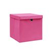 vidaXL Storage Box Set of 10 Pink Non-woven fabric 11.0x11.0x11.0 in