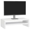 vidaXL Monitor Stand High gloss white Engineered wood Storage