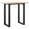 vidaXL Dining Table O-Frame 31.5"x19.7"x29.7" Solid Wood Pine and Steel