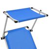 vidaXL Sun Lounger Blue Aluminum, Textilene Standard Foldable
