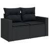 vidaXL Garden Sofa Set Black