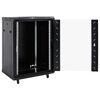 vidaXL 15U Network Cabinet 19" IP20 Black 23.6" x 17.7" x 33.9"