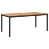 vidaXL Outdoor Tables natural and black 70.9" x 35.4" x 29.5
