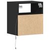 vidaXL Wall-mounted Bedside Cabinet Black Engineered Wood Standard