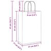 vidaXL Paper Bags 50 pcs with Handles Green 21x11x31 cm