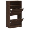 vidaXL Shoe Cabinet Brown Oak Engineered Wood Compact Shoe Cabinet