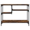 vidaXL Console Table Smoked Oak Engineered wood, metal 39.4 x 13.8 in