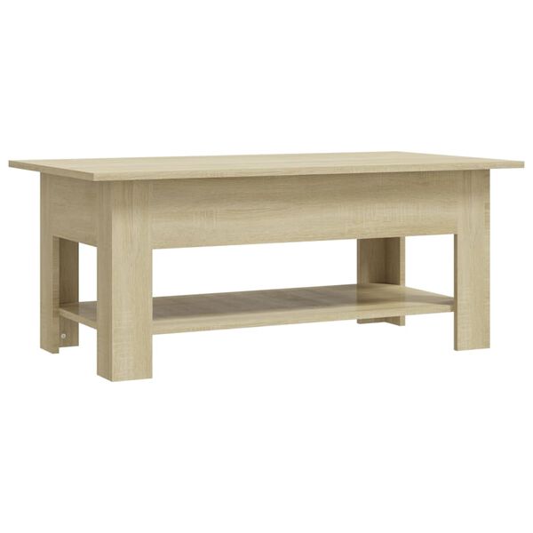vidaXL Coffee Table Sonoma oak Engineered wood 40.2 in x 21.7 in x 16.5 in