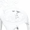 vidaXL Garden Bistro Set 3 pcs White Aluminium