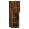 vidaXL 7 Piece TV Wall Stand Set with LED Lights Smoked Oak