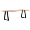 vidaXL Coffee Table Leg Set of 2 Black Steel 19.7 x 28.3 in