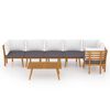 vidaXL Garden Lounge Set Dark grey Solid Acacia wood Large Modular