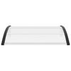 vidaXL Door Canopy Black and Transparent