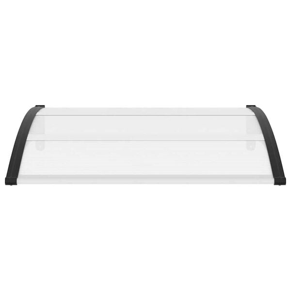 vidaXL Door Canopy Black and Transparent