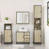vidaXL Bathroom Furniture Set Sonoma Oak Engineered Wood, Metal, Glass