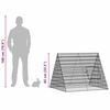 vidaXL Rabbit Cage Silver 215 x 100 x 85 cm Galvanised Steel