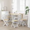 vidaXL Dining Chair Honey wax brown and white