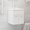 vidaXL Sink Cabinet With Basin White Engineered Wood Sink Cabinet