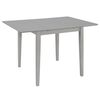 vidaXL Dining Table Grey Solid Rubberwood/MDF 31.5-47.2 x 31.5 in