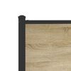 vidaXL Bed Frame Sonoma Oak Steel, Engineered Wood