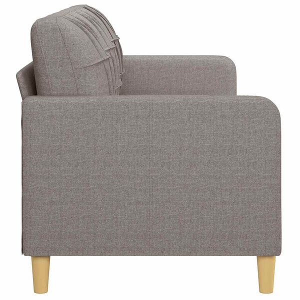 vidaXL 3-seater Sofa Taupe Fabric (100% polyester), Metal, Textilene