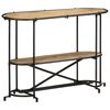 vidaXL Console Table Brown and black Rough mango wood, iron Medium