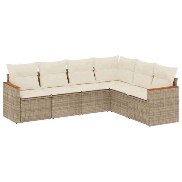 vidaXL Garden Sofa Set Beige