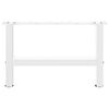 vidaXL Coffee Table Leg Set of 2 White Powder-Coated Steel