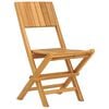 vidaXL Folding Garden Chair Set of 6 Natural teak Solid teak wood Medium